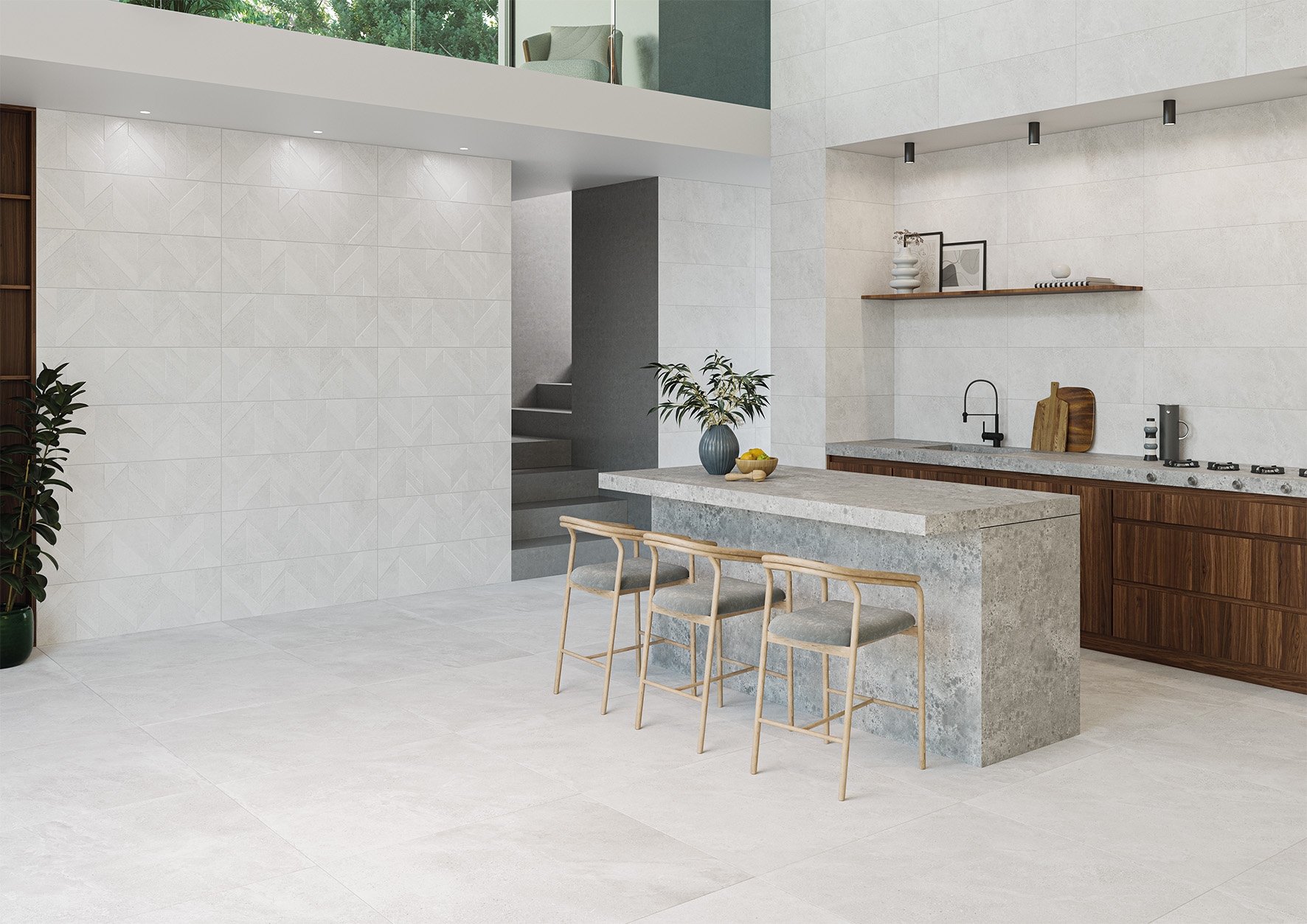 Wandfliese LUNE Concept ice 30x90