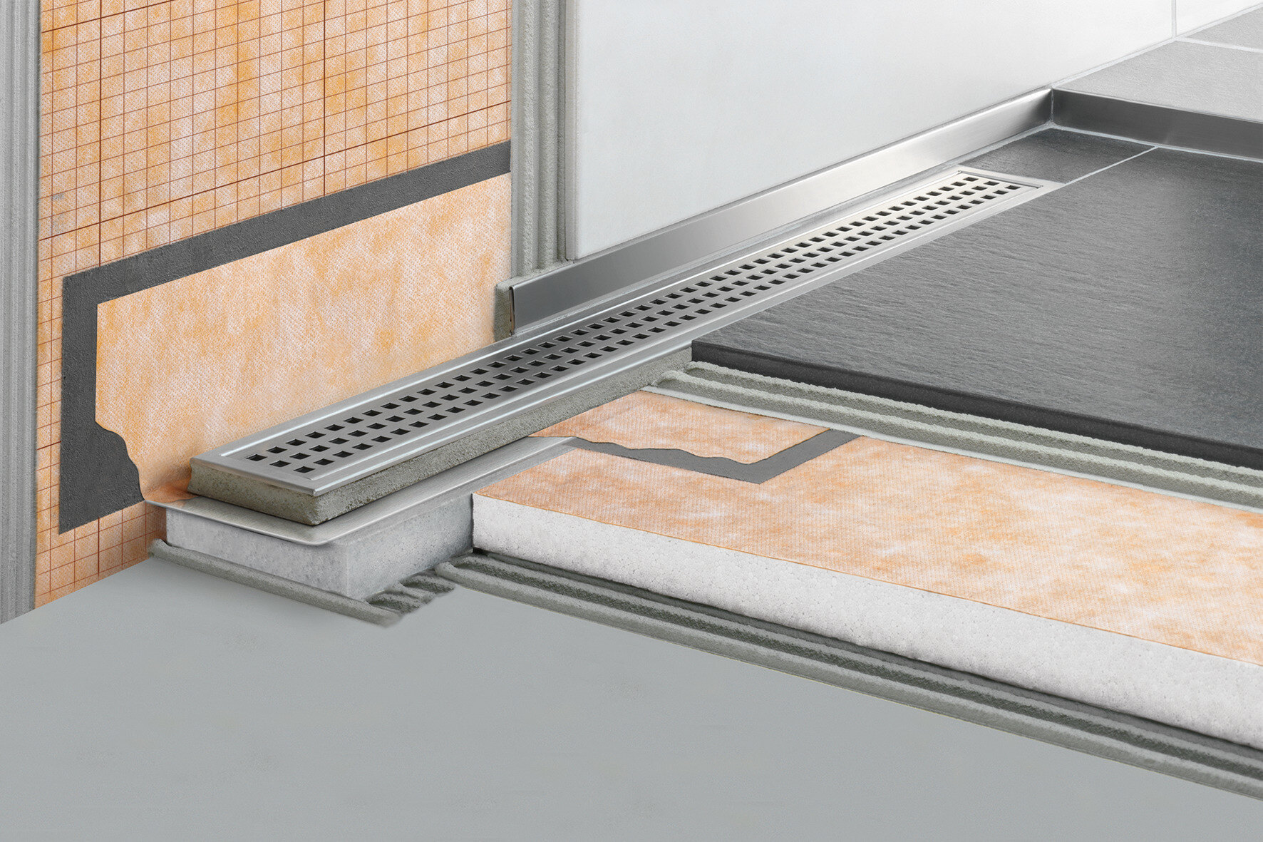 KERDI-LINE 500mm vertikal DN50 Geruchsver