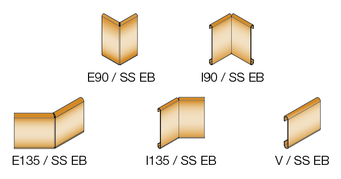 SCHIENE-STEP-EB Außenecke Kantenprofil