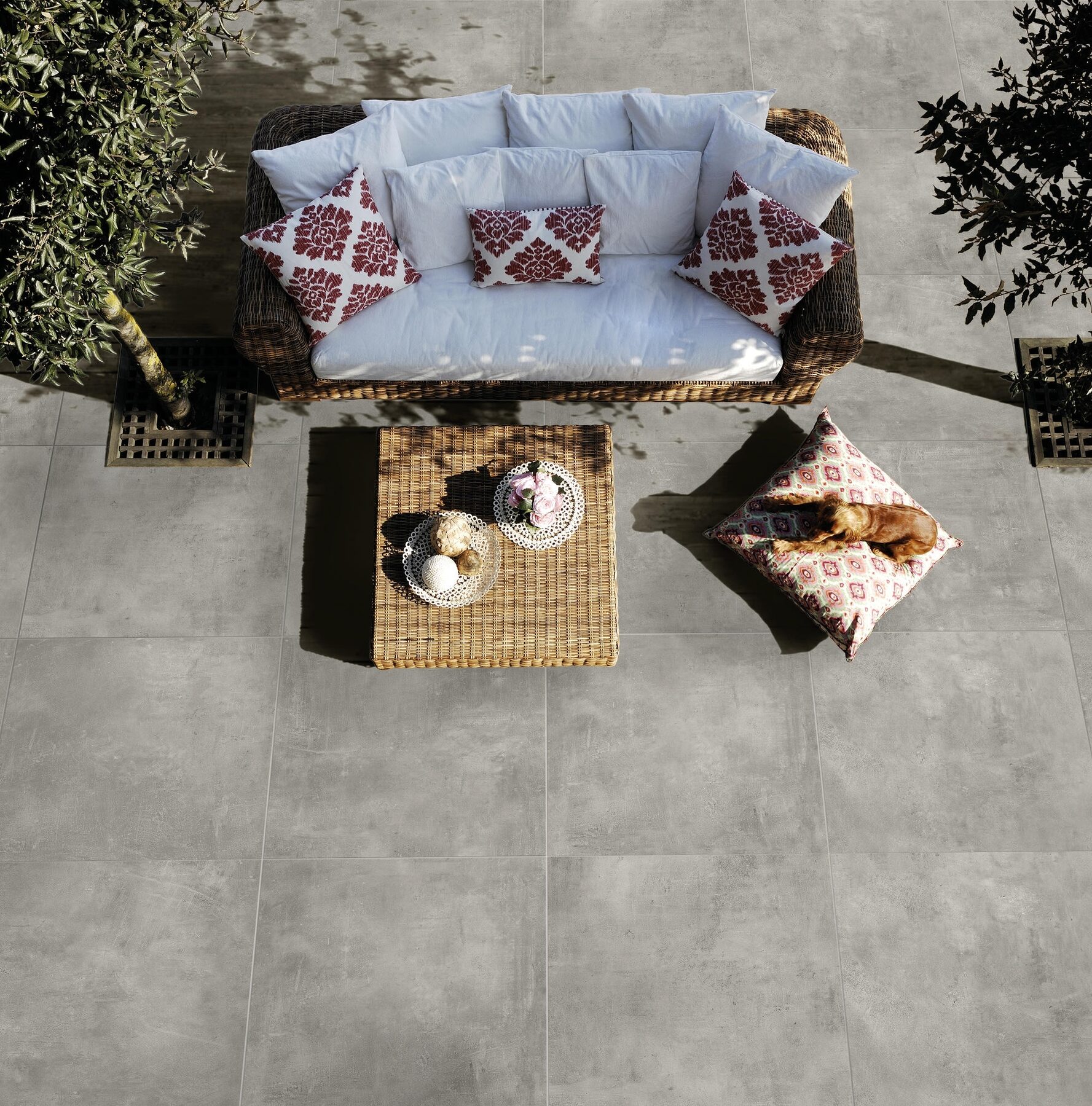 Outdoor-Fliese MONTANA grigio 90x90